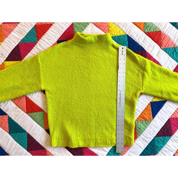 Mock Neck Sweater in Lime Green - Picture 2 of 7